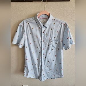 Sovereign Codes Light Blue Patterned Men's Shirt